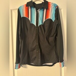 Ranch Dress’n serape pullover button up